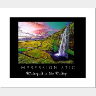 Waterfall to the Valley Impressionism Posters and Art